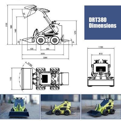 17.1kw Tracked Skid Steer Loader in with CE Certification and Electric Sliding