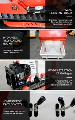 800kg Capacity MINI Dumper 1480 x 832 x 1344 mm Dimension for Construction Site