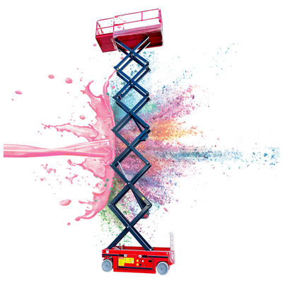 Electric Hydraulic Scissor Lift 4-18m Aerial Platform for Restaurant 320kg Capacity