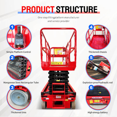 HQ-Lift Full Electric Mobile Folded Platform for Narrow Spaces Max Lifting Height 14m