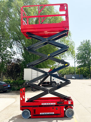 Battery Powered 4-14m Electric Movable Scissors Construction Lift with Hydraulic System