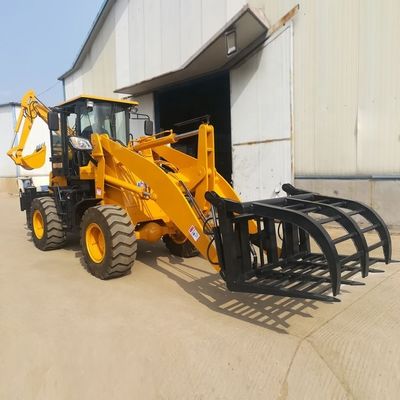 3 Ton Wheel Loader with Attachment 5800*1850*2750 mm Dimension Mini Backhoe Loader 4x4