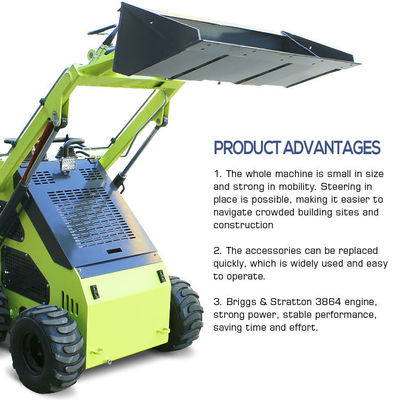 Walk Behind Crawler Mini Skid Steer Loader Powered by YUNNEI Engine for Benefit