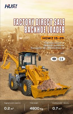 Manufacturing Plant Mini Backhoe Loader with 3 cbm Bucket Capacity and Front Loader