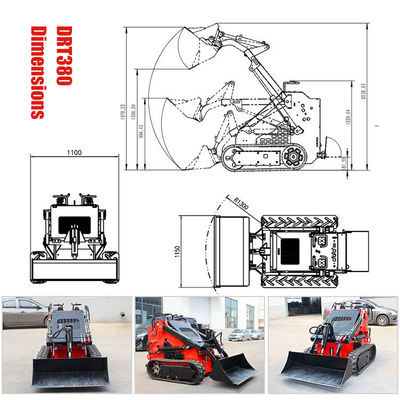 Skid Steer Loader with 16.8KW Engine Displacement and 2 Cylinders