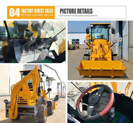 4x4 Mini Backhoe Loader with High Operating Efficiency and BOXINHUASHENG Hydraulic Pump