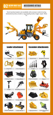 3 Ton Wheel Loader HQ-WZ-10-20 High Operating Efficiency and Chinese Backhoe Loader