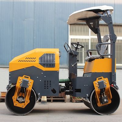 Kawasaki Hydraulic Pump 3 Ton Diesel Engine Ride On Roller with 60L Fuel Tank Capacity