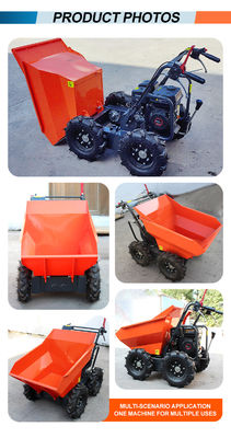 Hand Pull Rope Recoil Start Mini Dumper Truck with Petrol Engine Power and 125L Bucket