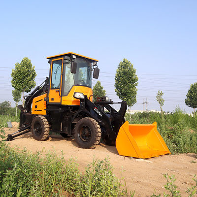 Gradeability 30° HQ-WZ-8-12 Construction Mini Loader Backhoe Loader With Backhoe