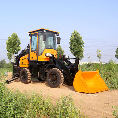 Gradeability 30° HQ-WZ-8-12 Construction Mini Loader Backhoe Loader With Backhoe