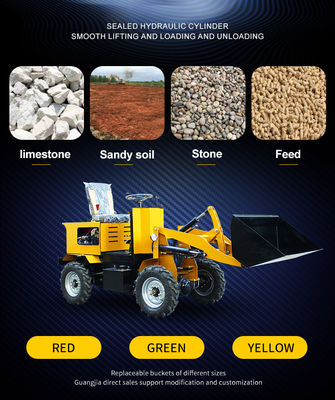 CE EPA Backhoe Battery 4 Wheel Drive Small Electric Loaders with Electric Start