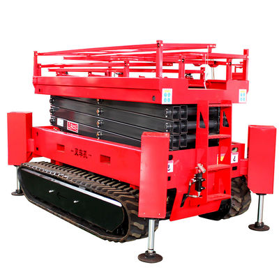 6m 8m 10m 12m Hydraulic Aerial Work Platform With Telescopic Arm Wheel Spider Type