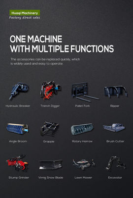 EPA Approved Mini Skid Steer Loader for Construction Works MOOG Hydraulic Cylinder
