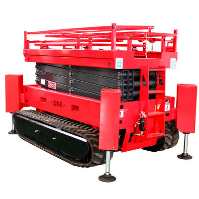 High Operating Efficiency 10 Meter Scissor Lift Electric Table Mobile Self Propel Driving