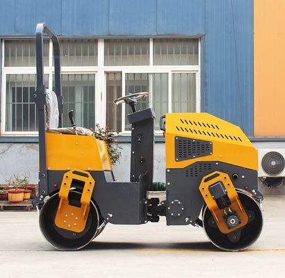 1 Ton Mini Vibratory Roller Fuel Tank Capacity 5.5L Small Double Drum Road Roller
