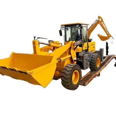 Construction Work Diesel Engine Front Loader Backhoe Loader with 3 Ton Wheel Loader