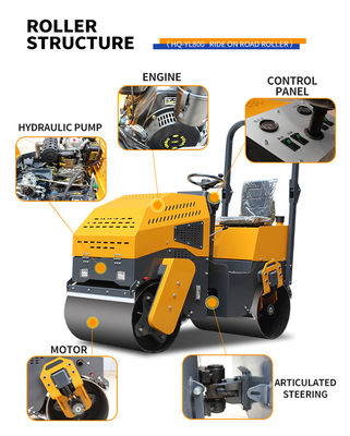 30% Grade Ability Hydraulic Diesel Engine Manual Road Roller with KYB Hydraulic Pump