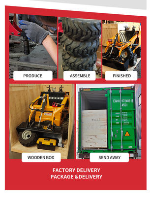 Construction Works Mini Skid Steer Wheel Loader with HQ Hydraulic Valve and Epa Engine
