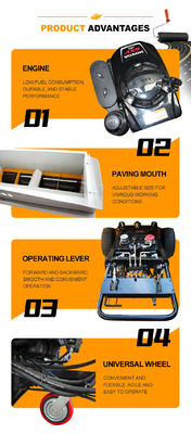 Lightweight Two Wheels Drive Mini Paver with Honda EPA Engine and MOOG Hydraulic Pump
