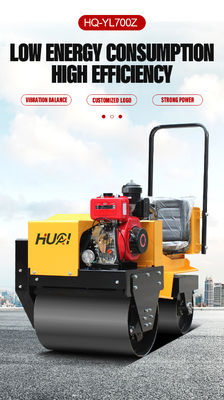 Mini Double Drum Vibratory Road Roller Compactor for Soil Asphalt Compaction 0.7Ton