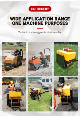 Mini Double Drum Vibratory Road Roller Compactor for Soil Asphalt Compaction 0.7Ton