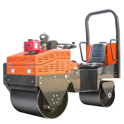 Electric Start 0.8 Ton Diesel Double Drum Ride On Road Roller for Smooth Operation