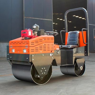 Electric Start 0.8 Ton Diesel Double Drum Ride On Road Roller for Smooth Operation