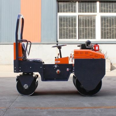 Electric Start 0.8 Ton Diesel Double Drum Ride On Road Roller for Smooth Operation