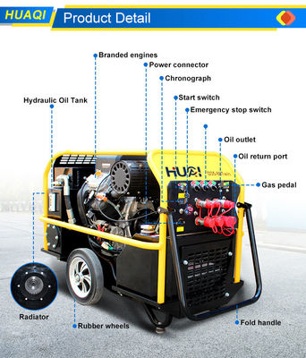 Hydraulic Earth Auger 35HP Hydraulic Power Station with 17.2 L Hydraulic Tank Capacity