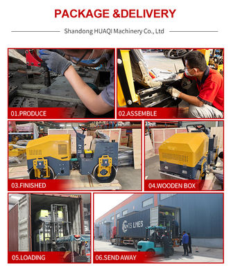 20KN Exciting Force HQ-YL600 Single Drum Mini Walk Behind Vibratory Road Roller Hand Roller Compactor