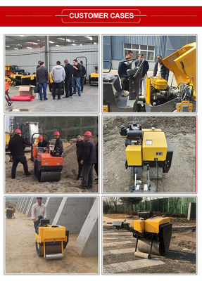20KN Exciting Force HQ-YL600 Single Drum Mini Walk Behind Vibratory Road Roller Hand Roller Compactor