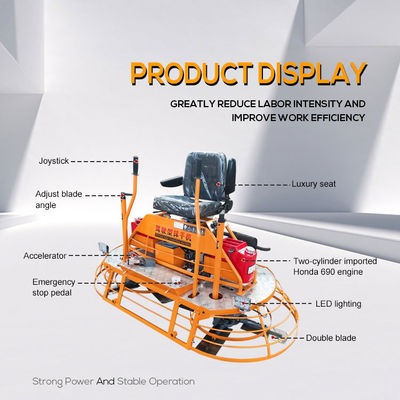 2019*1040*1250mm Driving Type Troweling Machine HQ-100W 410KG Concrete Helicopter Concrete Power Trowel