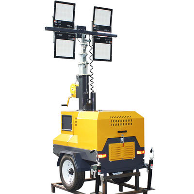 60 Ra Green Power Trailer Type Mobile Solar Led Tower Light with Dimmer Function