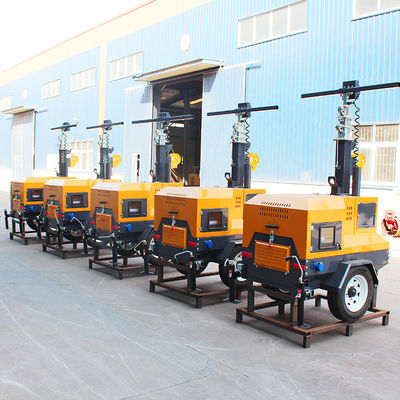 220v Input Voltage Mobile Diesel Trailer Power Led Light Tower with Portable Design
