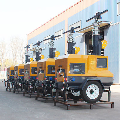 220v Input Voltage Mobile Diesel Trailer Power Led Light Tower with Portable Design