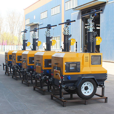 220v Input Voltage Mobile Diesel Trailer Power Led Light Tower with Portable Design