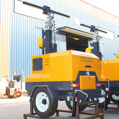 220v Input Voltage Mobile Diesel Trailer Power Led Light Tower with Portable Design