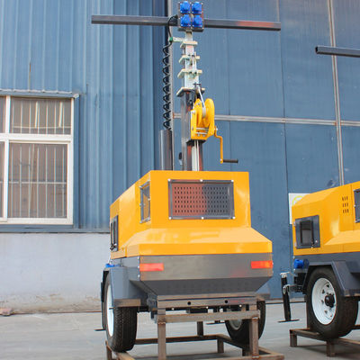 220v Input Voltage Mobile Diesel Trailer Power Led Light Tower with Portable Design