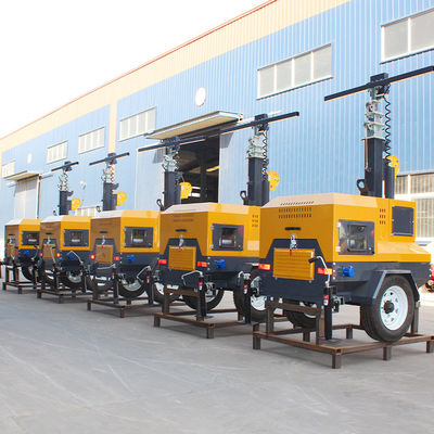 Highly 7m Hydraulic Lighting Tower with 12H Continuous Operation and Kubota Engine