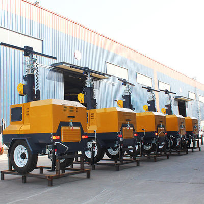 Mobile Hydraulic/Manual Diesel Lighting Tower with 65lm/w Lamp Luminous Efficiency