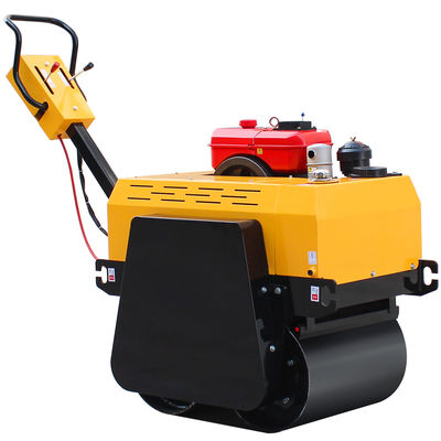 Hydraulic Drive Double Drum Pedestrian Roller Hand/Electric Start 500kg Smooth Wheel
