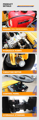 Road Construction Euipments YL800 Full Hydraulic 1.2 Ton Drum Diameter 530mm Roller