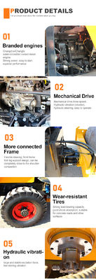 HQ-YL4000 4 Ton Asphalt Road Roller Compactor Machine with 80KN Hydraulic Vibration