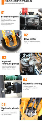 28.5 kw YL1100 2.5 Ton Construction Machinery Road Roller with Water Sprinkling Model