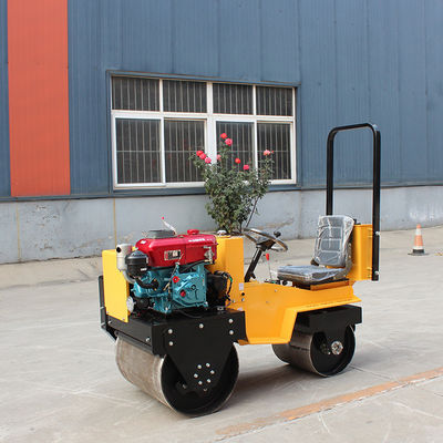 Vibratory Roller 0.6 Ton Mini Double Drum Ride-On Road Roller with CF178/R180 Engine