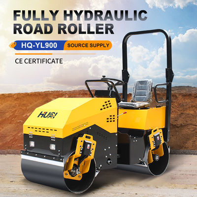 70Hz Excitation Frequency 1.5t Dual Wheel Fully Hydraulic European Standard Engine Road Roller