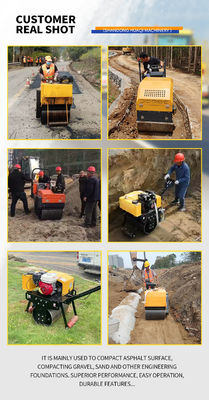 70Hz Excitation Frequency 1.5t Dual Wheel Fully Hydraulic European Standard Engine Road Roller