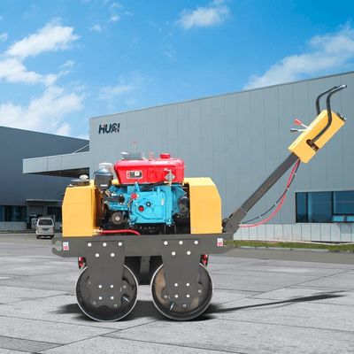 Walk Behind Double Drum Vibration Compactor with HUAQI Hydraulic Pump and HONDA Engine