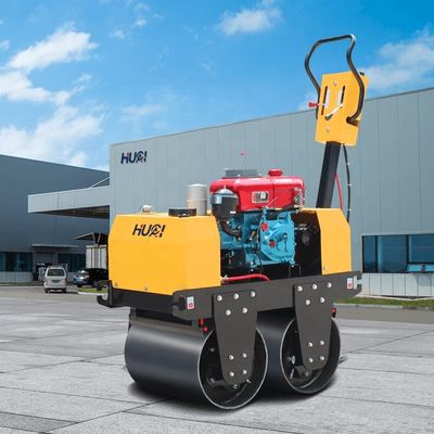 Walk Behind Double Drum Vibration Compactor with HUAQI Hydraulic Pump and HONDA Engine